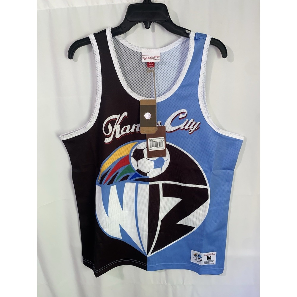 NWT Mitchell & Ness Kansas City WIZ Tank Top Jersey Men's Medium Wizards Soccer